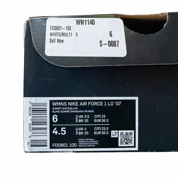 ⭐Nike Air Force 1 Low 07 Sz 4.5 Mens Shoes Sneaker Purple Multi Ombre FD0801-100 - Picture 6 of 7